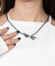 WEGO Lカラービーズリボンネックレス