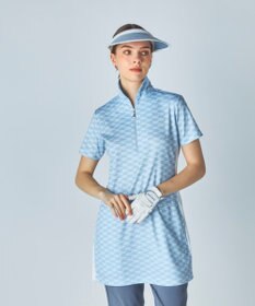 FILA GOLF／marie claire 【Marie claire sports】ロゴ柄ハーフジップチュニック