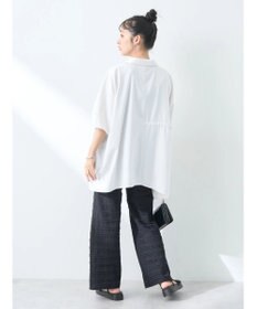 earth music&ecology アシメギャザーシャツ