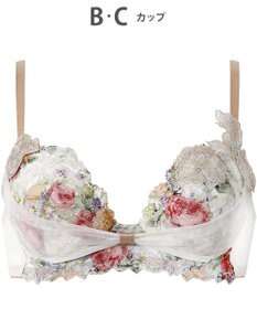 WACOAL ブラジャー 【リボンブラ 胸もとフィットながもち】 きれいな谷間をメイク 動いても谷間をキープ Gカップまで対応 大きいサイズ レディース BXB490 /ワコール