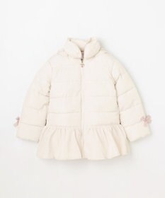 ANY KIDS 【フード取り外し/洗濯機可能】中綿フリル リボンコート