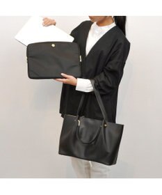 UNBILLION cachecache PCケース付きメタルハンドルA4トートバッグ