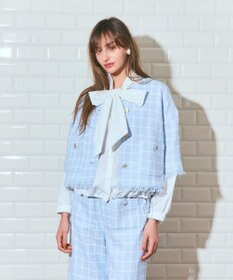 GRACE CONTINENTAL ハーフスリーブツイードジャケット