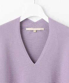 自由区 【洗える】コットンストレッチホールガーメント プルオーバーニット