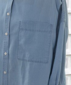 WEGO 【ANGIE VINTAGE】シアーデニムバンドカラーシャツ