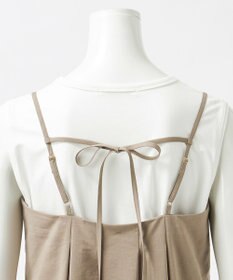23区 L 【GOLD LABEL】クリスピーリネンストレッチ キャミソールワンピース