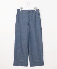 J.PRESS LADIES 【洗える】ツイルライトストレッチ セミワイド パンツ