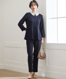 23区 【セットアップ対応】トリアセダブルジョーゼット パンツ