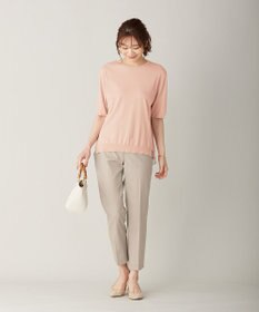 J.PRESS LADIES S 【シワになりにくい】コットンフィッティーシャーク テーパードパンツ