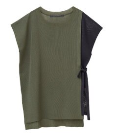 YECCA VECCA メッシュ編みレイヤードニット