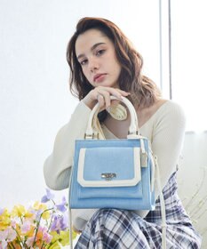 style code 【MERCURYDUO/マーキュリーデュオ】デニムコンビ　フラップハンドバッグ