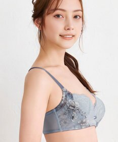 WACOAL ブラジャー 【リボンブラ 脇すっきり】 脇高設計 着やせシルエット 動いても谷間キープ Gカップまで対応 大きいサイズ レディース BXB443 /ワコール