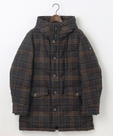 JOSEPH ABBOUD MOUNTAIN 【イタリア素材/ECOファー/9ポケット/ダウン】スライバーチェックダウン コート