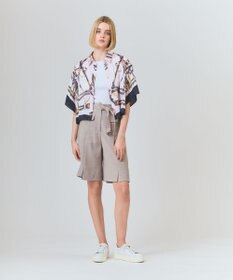 GRACE CONTINENTAL リネンデニムライクパンツ