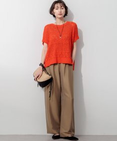 23区 VIOLAd'ORO ラフィアシート レザーコンビ ワンハンドルバッグ