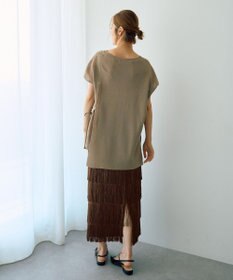 YECCA VECCA メッシュ編みレイヤードニット