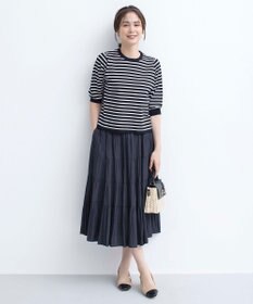 組曲 S 【UVケア・接触冷感】MINA 6分袖ニットプルオーバー