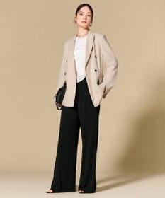 BEIGE， CAROLE / リネンライク ダブルジャケット