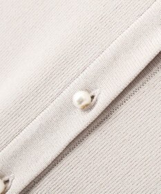 YECCA VECCA パール釦ラッフルカーディガン