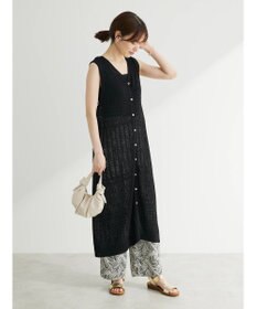 Green Parks すかし柄ロングベスト