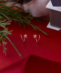 Phoebe 【K10RG】ハーティーダブルループピアス