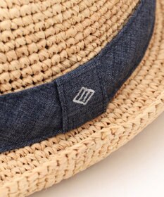 JOSEPH ABBOUD 【ナチュラルな風合い】ラフィアメランジハット