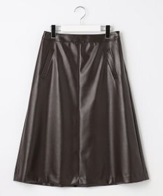 J.PRESS LADIES 【洗える】シンセティックマットleather スカート