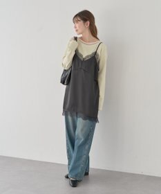 earth music&ecology スタッズデニムパンツ