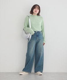 earth music&ecology スタッズデニムパンツ