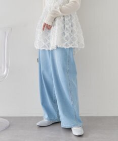 earth music&ecology スタッズデニムパンツ