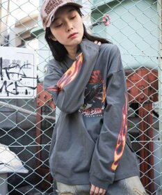 WEGO 【ユニセックス着用ITEM/MLサイズ展開】ヴィンテージライクグラフィックT（LS）