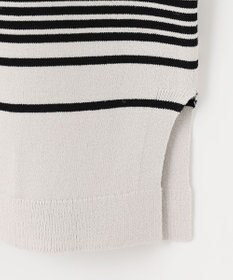 J.PRESS LADIES L 【洗える】レーヨンエリートストレッチ ボーダー ドルマン ニット