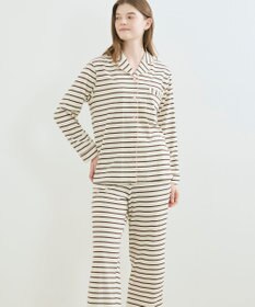 une nana cool 【綿100%】コットンボーダーパジャマ MADE WITH LIBERTY FABRIC