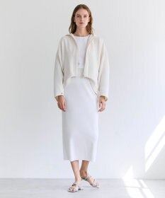 BEIGE， BROIS / コットンストレッチシャツテールTシャツ