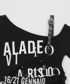 WEGO ハトメショルダーロゴワンショルT