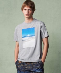 JOSEPH ABBOUD MOUNTAIN 【吸水速乾/消臭性】デオドライ天竺 フォトプリント Ｔシャツ ライトグレー系6