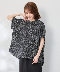 ANY 【洗濯機可】プリントブラウス