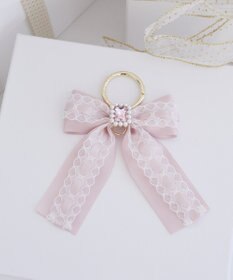 Maison de FLEUR ハシゴレースパールビジューリボンキーリング