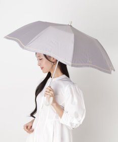 MOONBAT 【 遮光率100％/遮熱/UV】FURLA(フルラ) 晴雨兼用日傘 ジッパー刺繍 折りたたみ傘 楽折