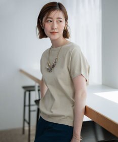 23区 L 【洗える】レーヨンポリエステルストレッチ プルオーバー ラメニット