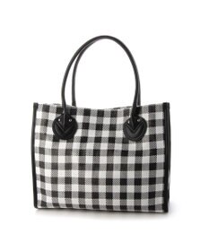 UNBILLION cachecache チェック柄ポリプロピレンシートトートバッグ