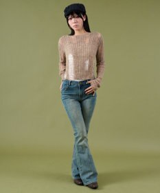 WEGO ダメージショートニット