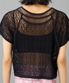 Chacott 【ノーソーイングニット】ランダムメッシュニットTシャツ