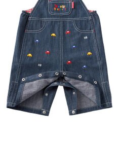 MIKI HOUSE HOT BISCUITS 【70-90cm】 くるま刺繍 オーバーオール＆ポロシャツギフトセット【BOX付き】