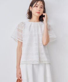 組曲 S ボーダーレース ブラウス