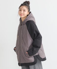 earth music&ecology ラグラン切替キルティングブルゾン