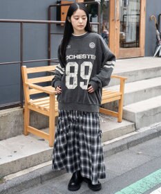 WEGO 【ユニセックス着用ITEM】ケミカルウォッシュナンバリングプルオーバー