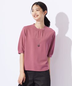 J.PRESS LADIES L 【洗える】レーヨンエリートストレッチ ギャザースリーブ ニット