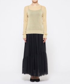 uncrave 【手洗い可】ラメ シアー クルーネック ニット（uncrave STANDARD）