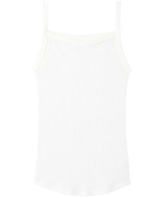 une nana cool 綿100% リブ編みコットン キャミソール